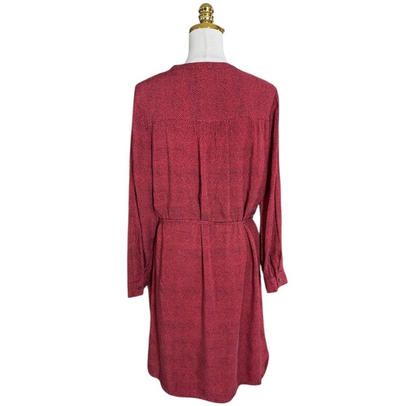 Boden Women’s Red Polka Dots Long Sleeve A-Line Shift Dress Size 14L - Picture 5 of 10